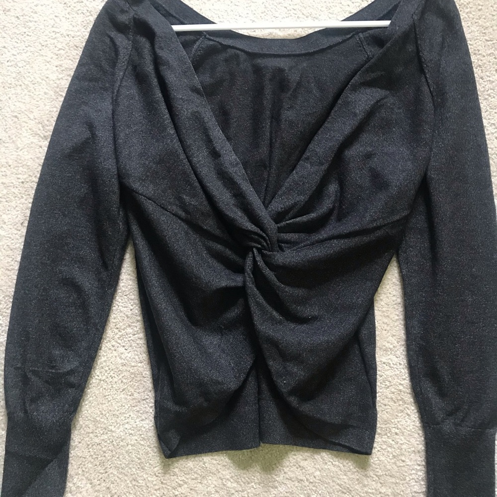 NWT Victoria’s Secret cozy grey crop wrap top